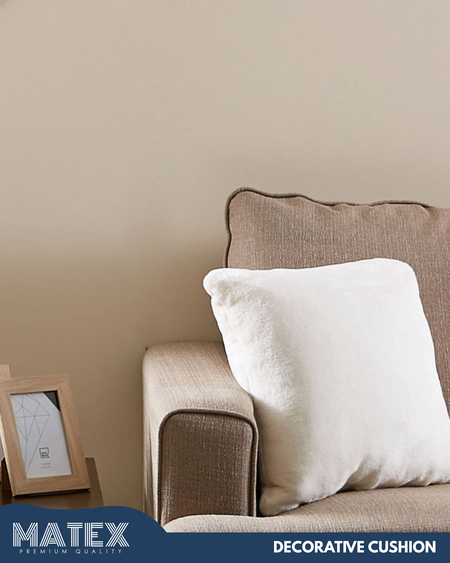 Cozy Warm White Filled Cushion - 45x45 cm