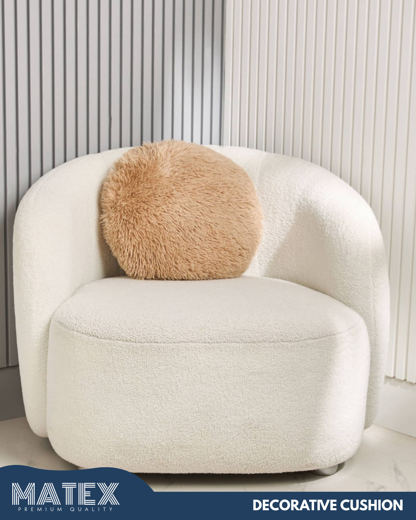 Plush Bun Filled Dusty Cushion 45cm