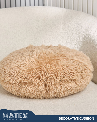 Plush Bun Filled Dusty Cushion 45cm