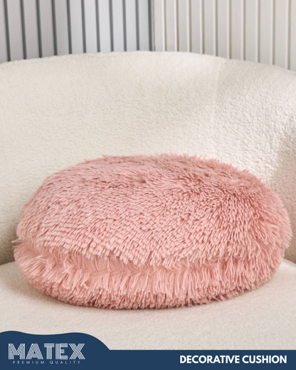 Plush Bun Pink Filled Dusty Cushion 45cm