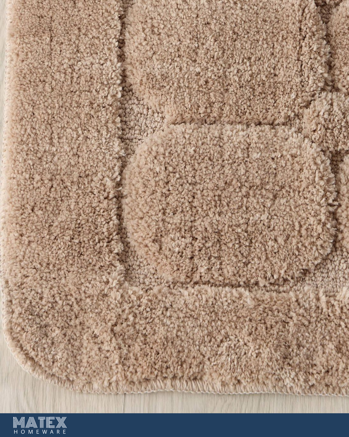 Textured Bath Mat - 80x50 cm Color Cream