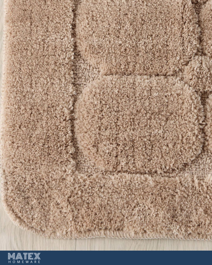 Textured Bath Mat - 80x50 cm Color Cream