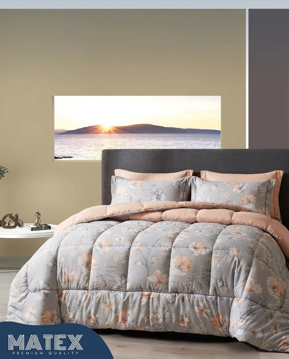 FlowerGarden Cotton All-Season Comforter Set