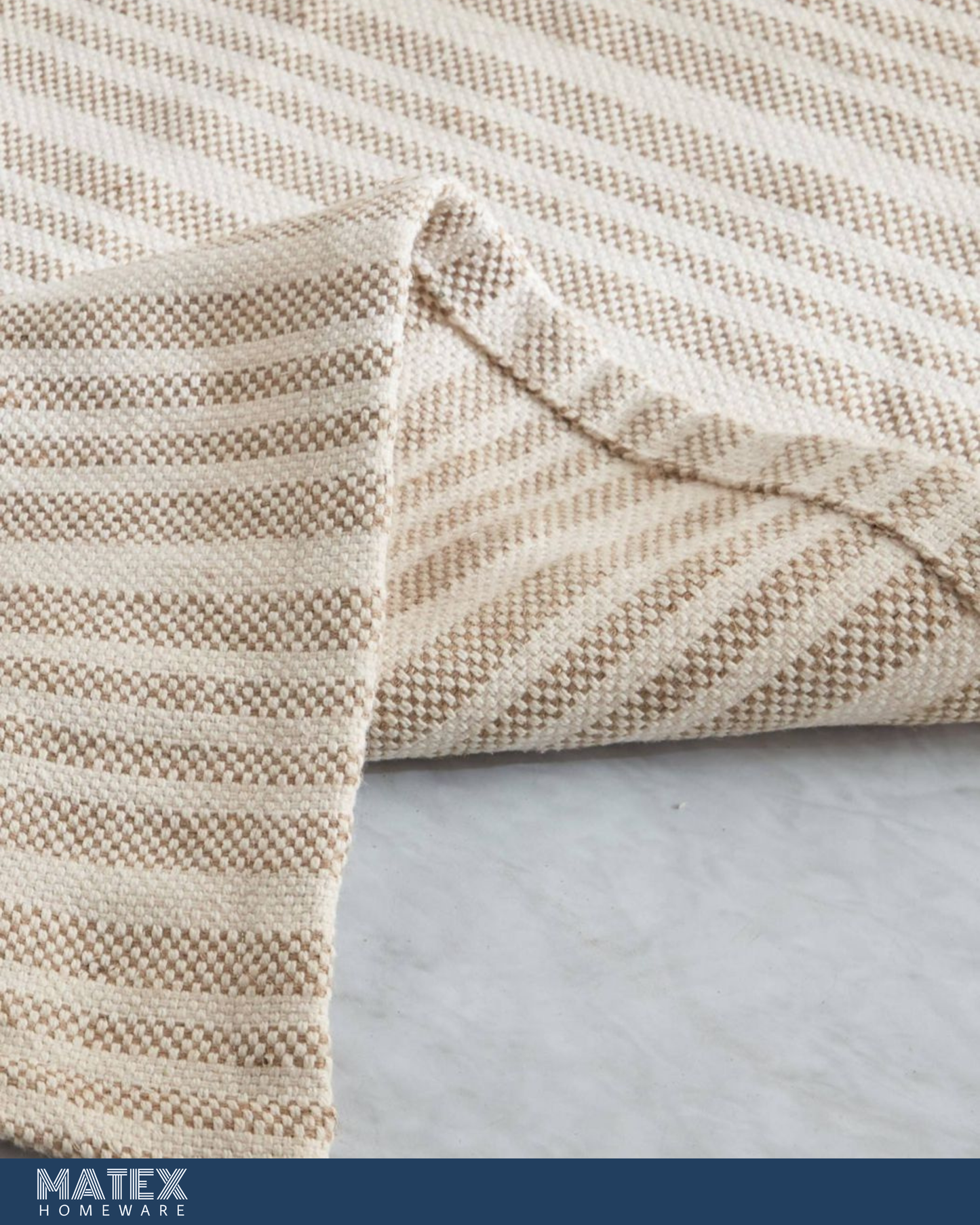 Terreno Jute Cotton Dhurrie - 110x160cm