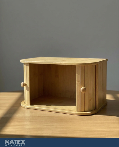 Bamboo Roll-Top Storage Box