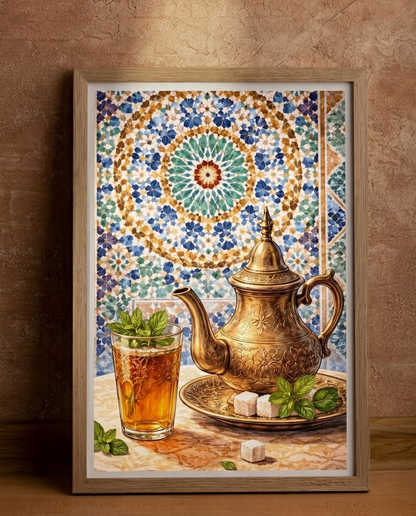 MATEX Framed Wall Art – Marrakesh Mint Ritual