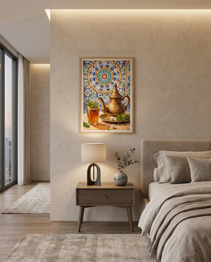 MATEX Framed Wall Art – Marrakesh Mint Ritual
