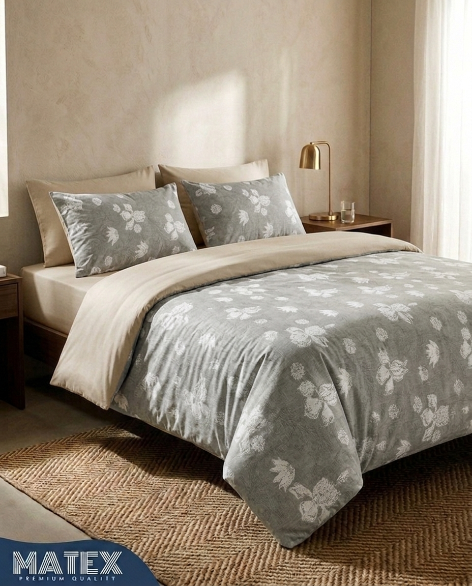 Silver Bloom – Nature’s Palette Bed Set (4pcs)