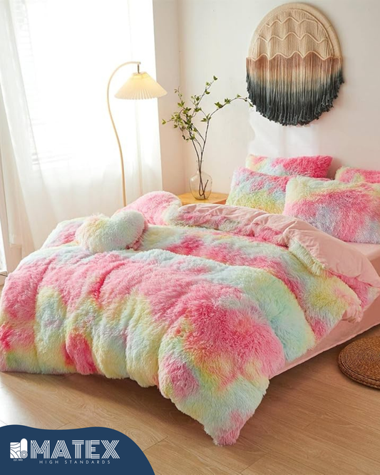 Single Cloud Colorful FluffyLuxe Comforter (2pcs)