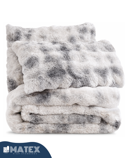 طقم لحاف King Size CuddleCloud رمادي سميك
