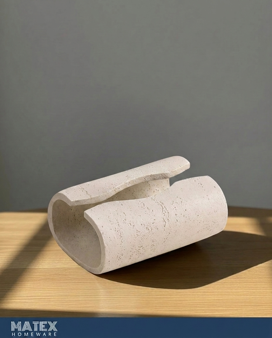 Travertine Flow Tissue Box
