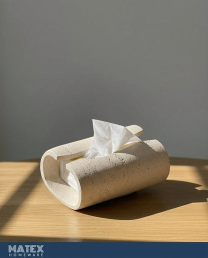 Travertine Flow Tissue Box