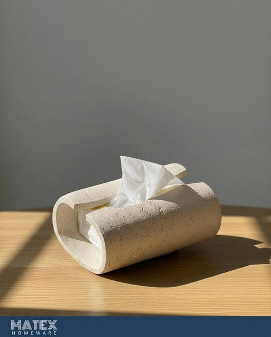 Travertine Flow Tissue Box