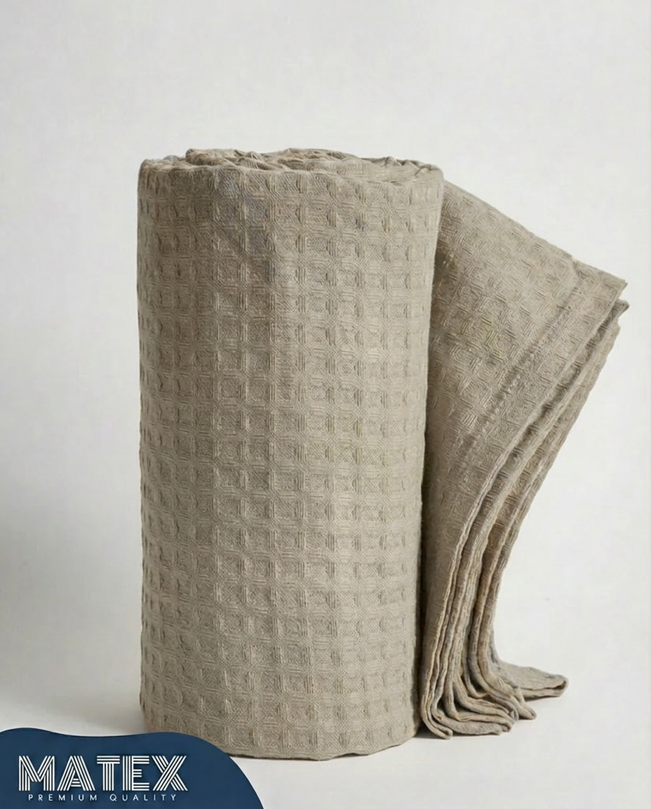 Greige Cotton Piqué Blanket
