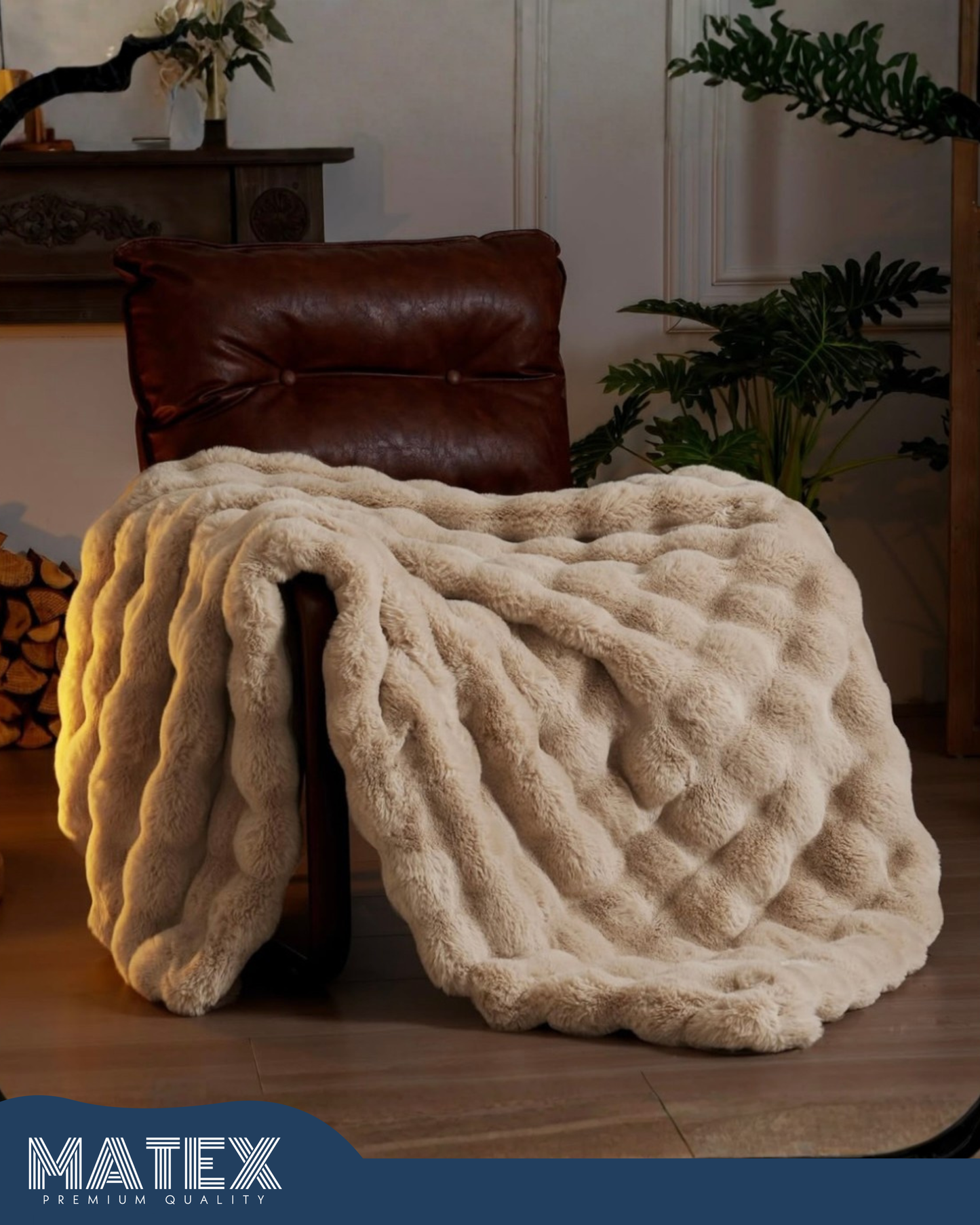 CuddleCloud™ – Luxe Bubble Fur Blanket