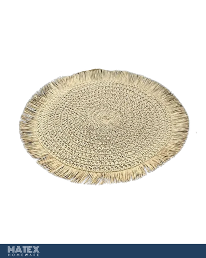 Natural Grass Woven Placemat with Tassel B