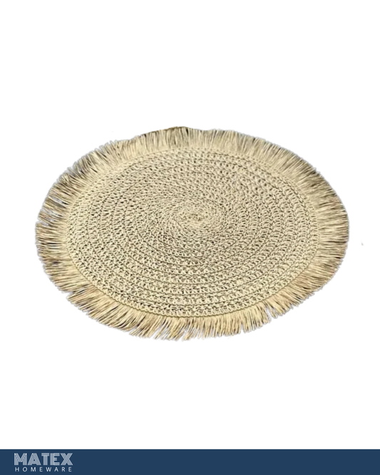 Natural Grass Woven Placemat with Tassel B