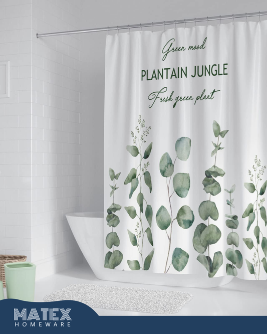 Pattern Jungle Waterproof Shower Curtain 180x180cm