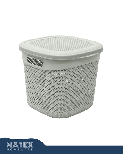 Storage Square Basket - With Lid 15 Liters