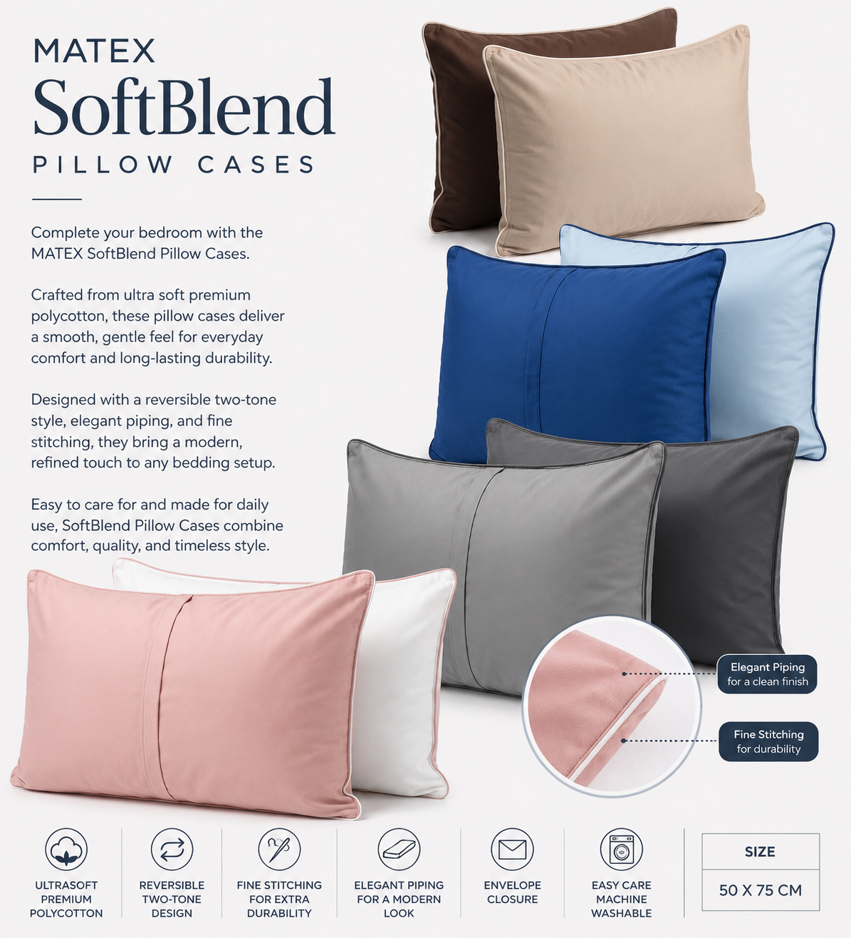 Double Face SoftBlend – Pillow Cases (2pcs)