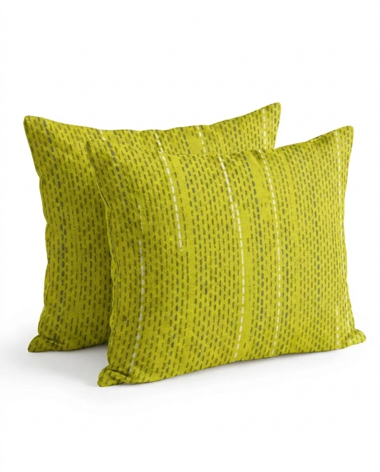 GoldenMist Cotton Pillow Case - Envelope Enclosure - 2 Pack