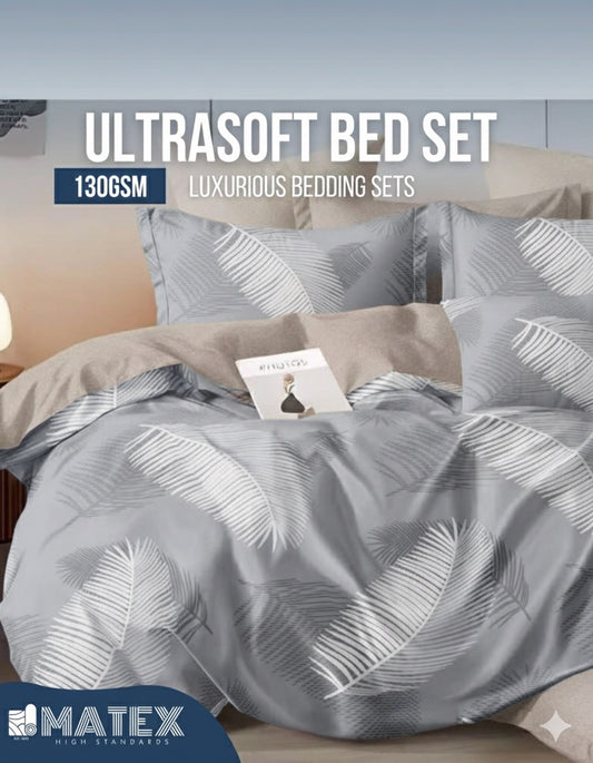 Single size GreyLeaf Bed set 130 GSM (3 pcs)