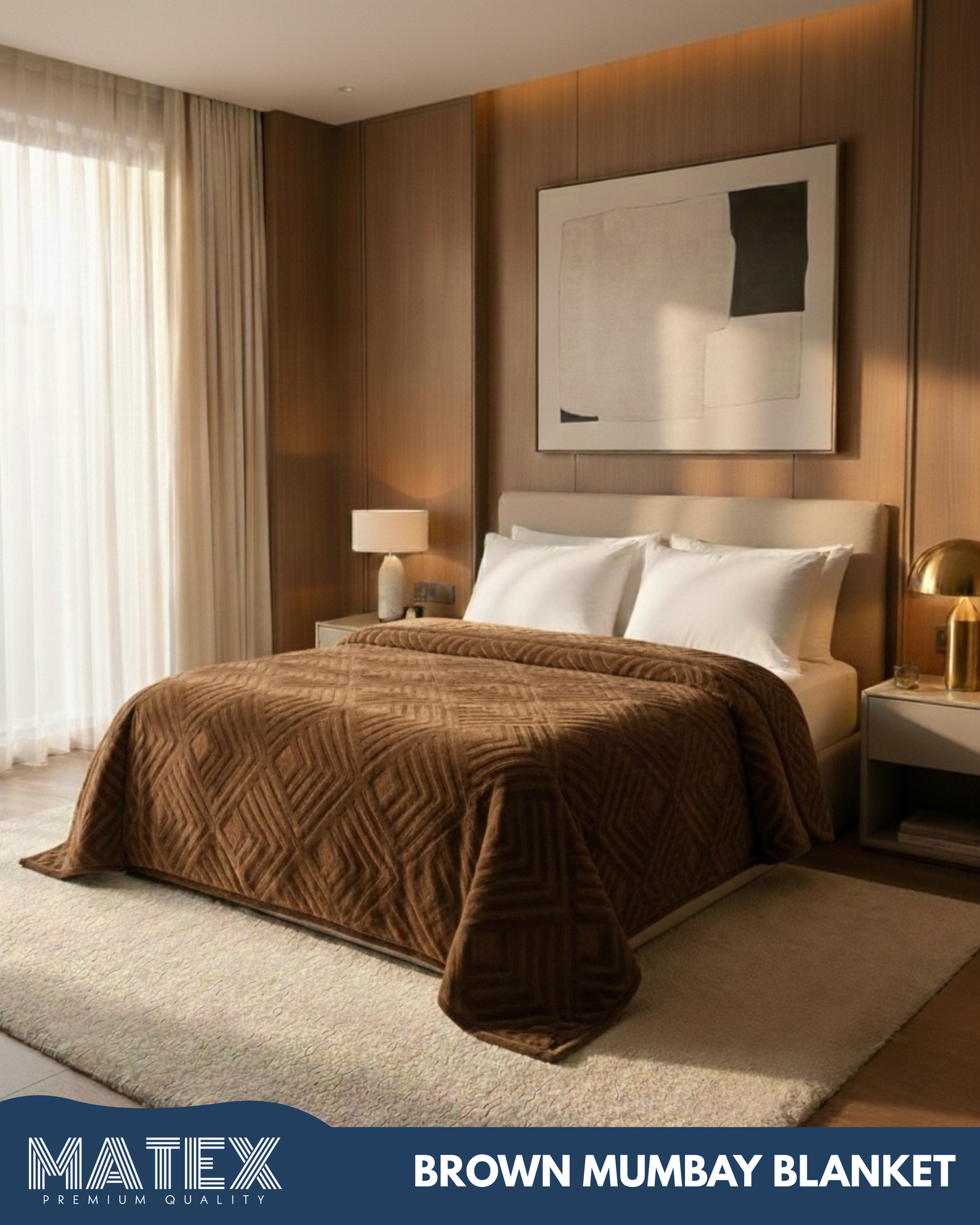 Mumbay Blanket | 220x240  Embossed Mohair