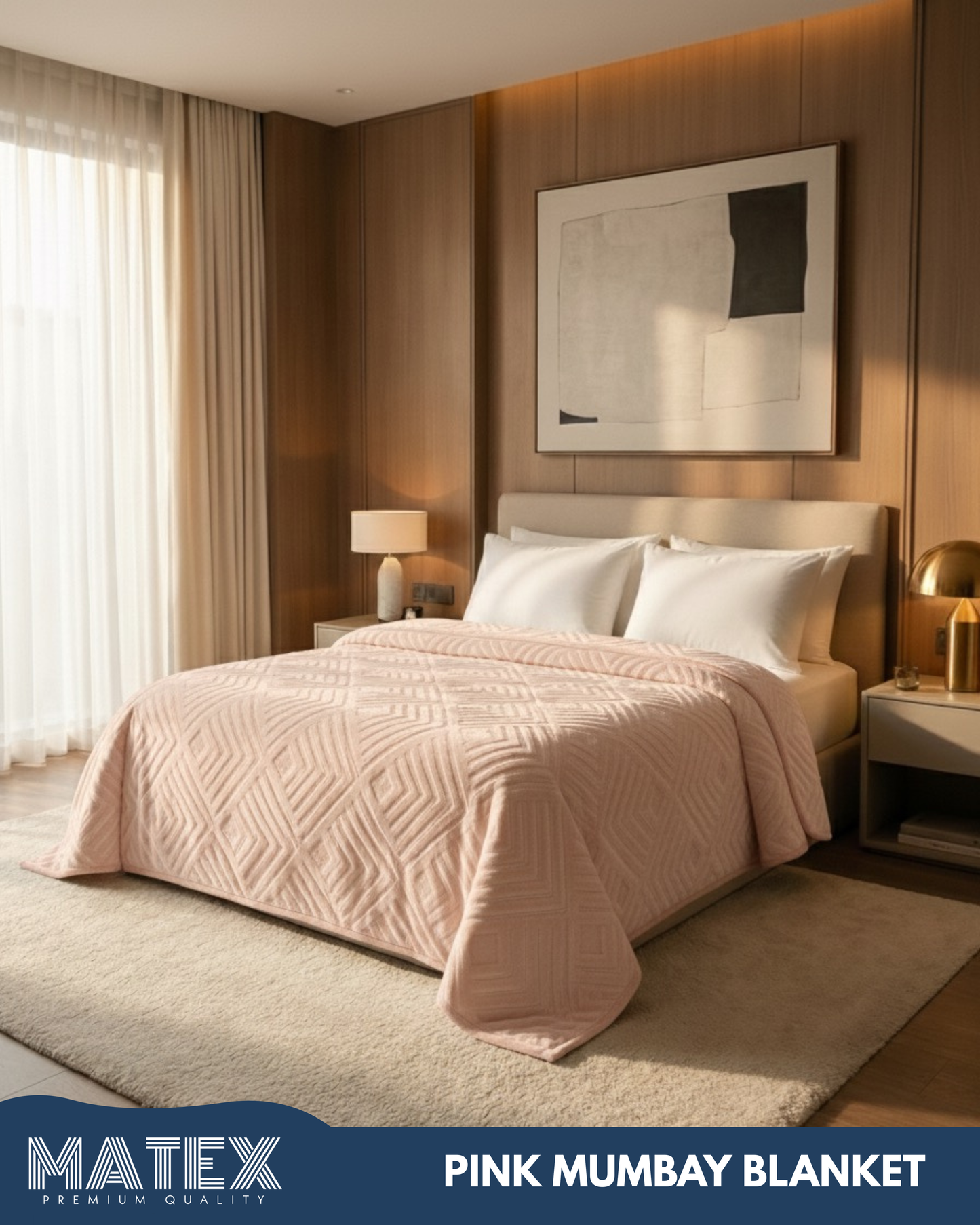 Mumbay Blanket | 220x240  Embossed Mohair