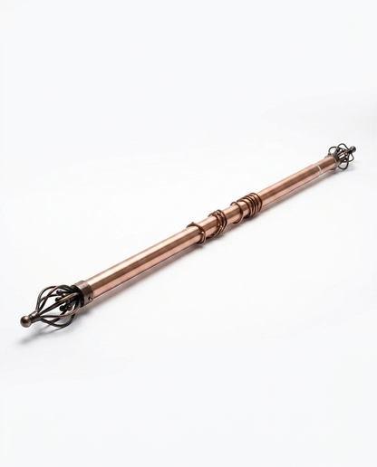 Chrome Curtain Pole Extendable Eyelet Antique 28mm