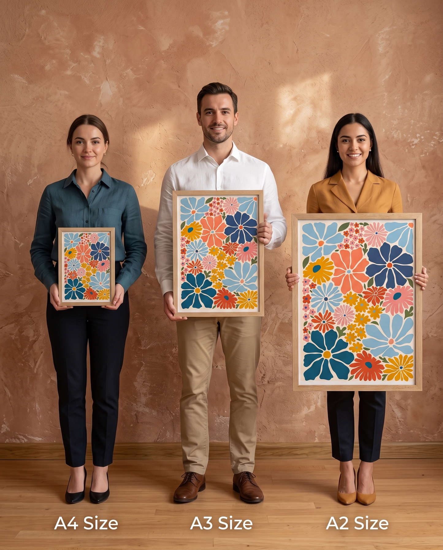 Wood Framed Wall Art – Bloom Mosaic