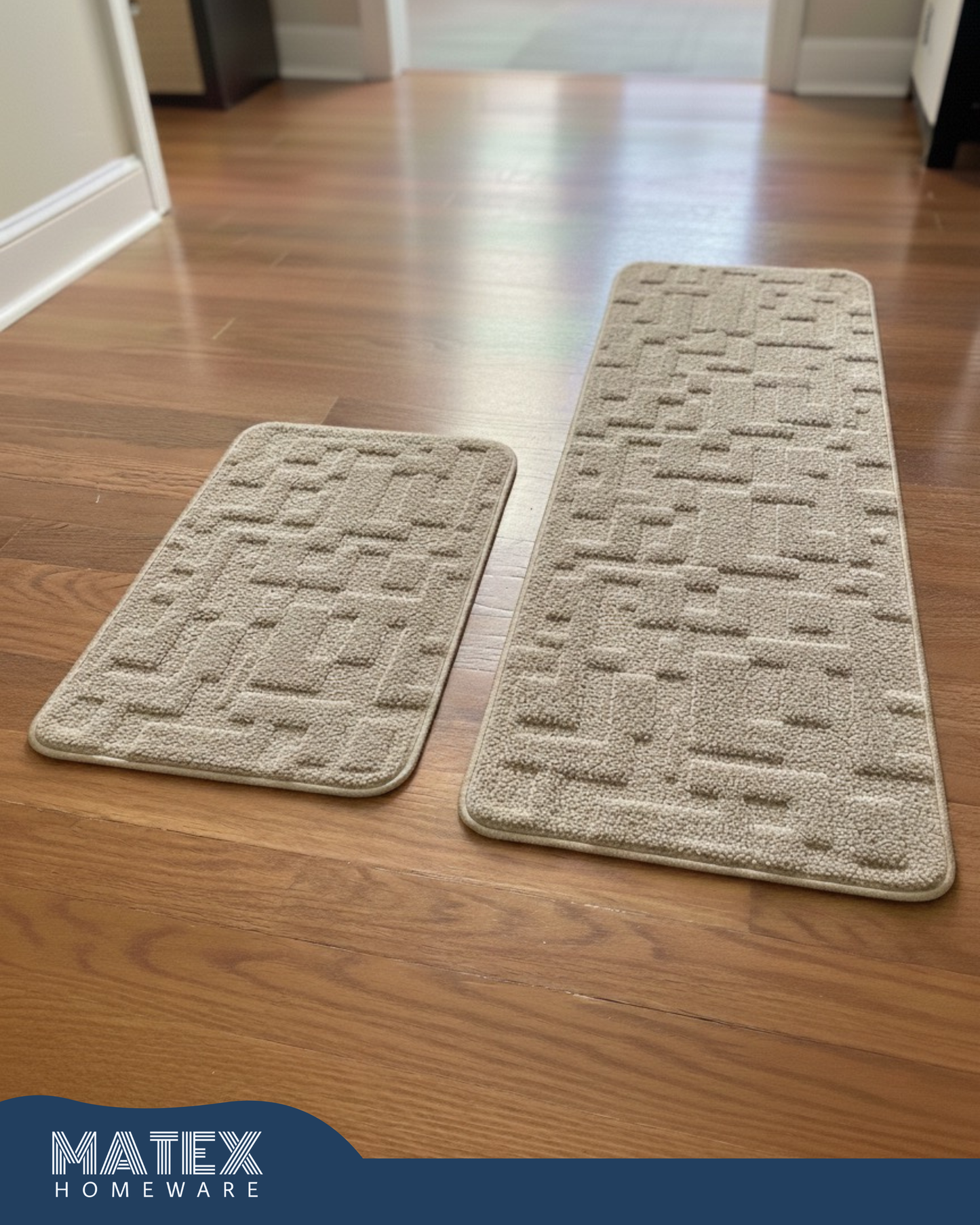 2-Piece Rabbit Fur Rug