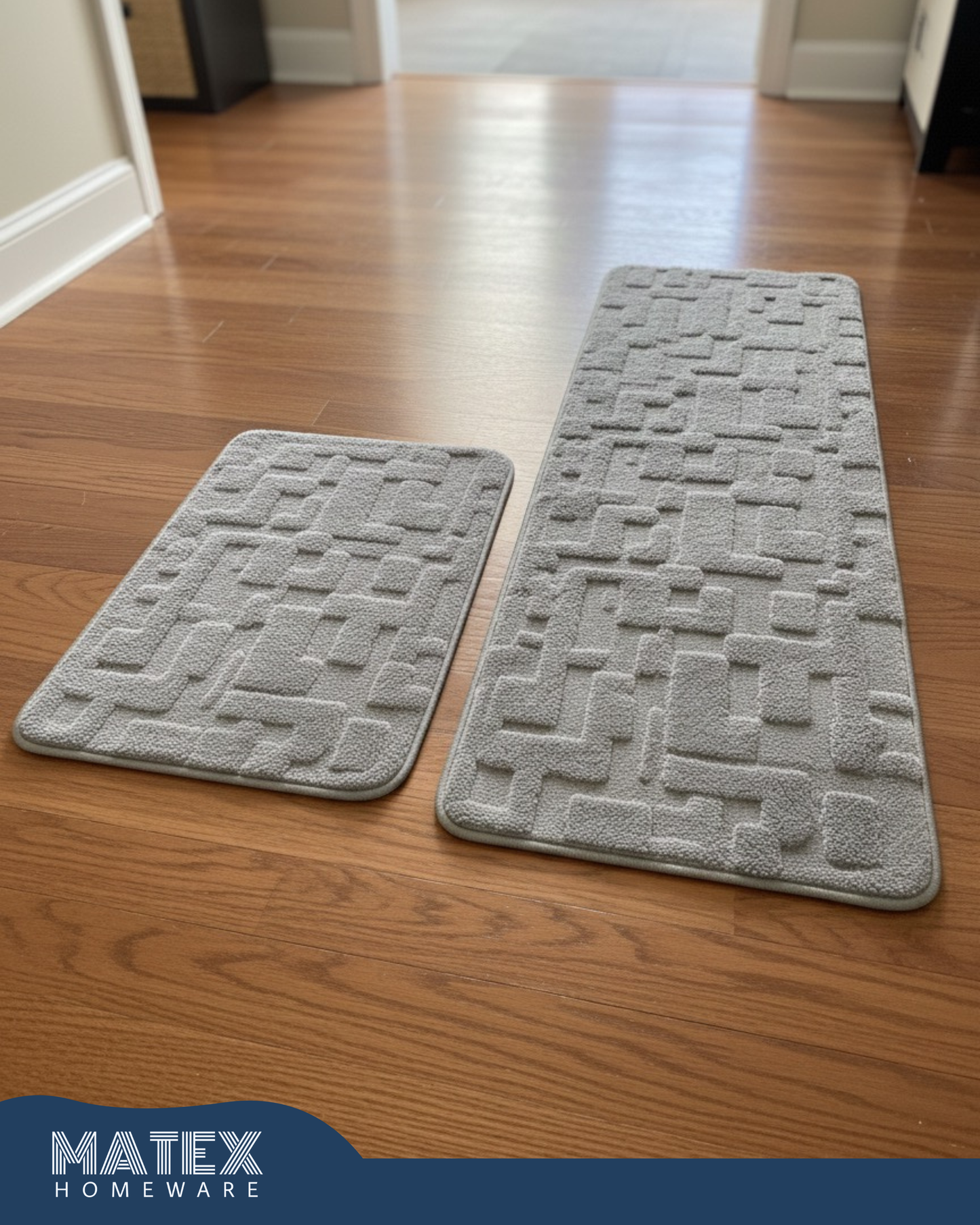 2-Piece Rabbit Fur Rug