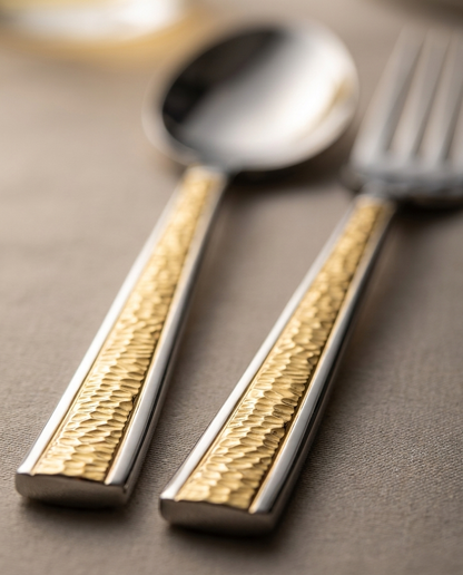 Aurelia Hammered Gold 12-Piece Dining Set