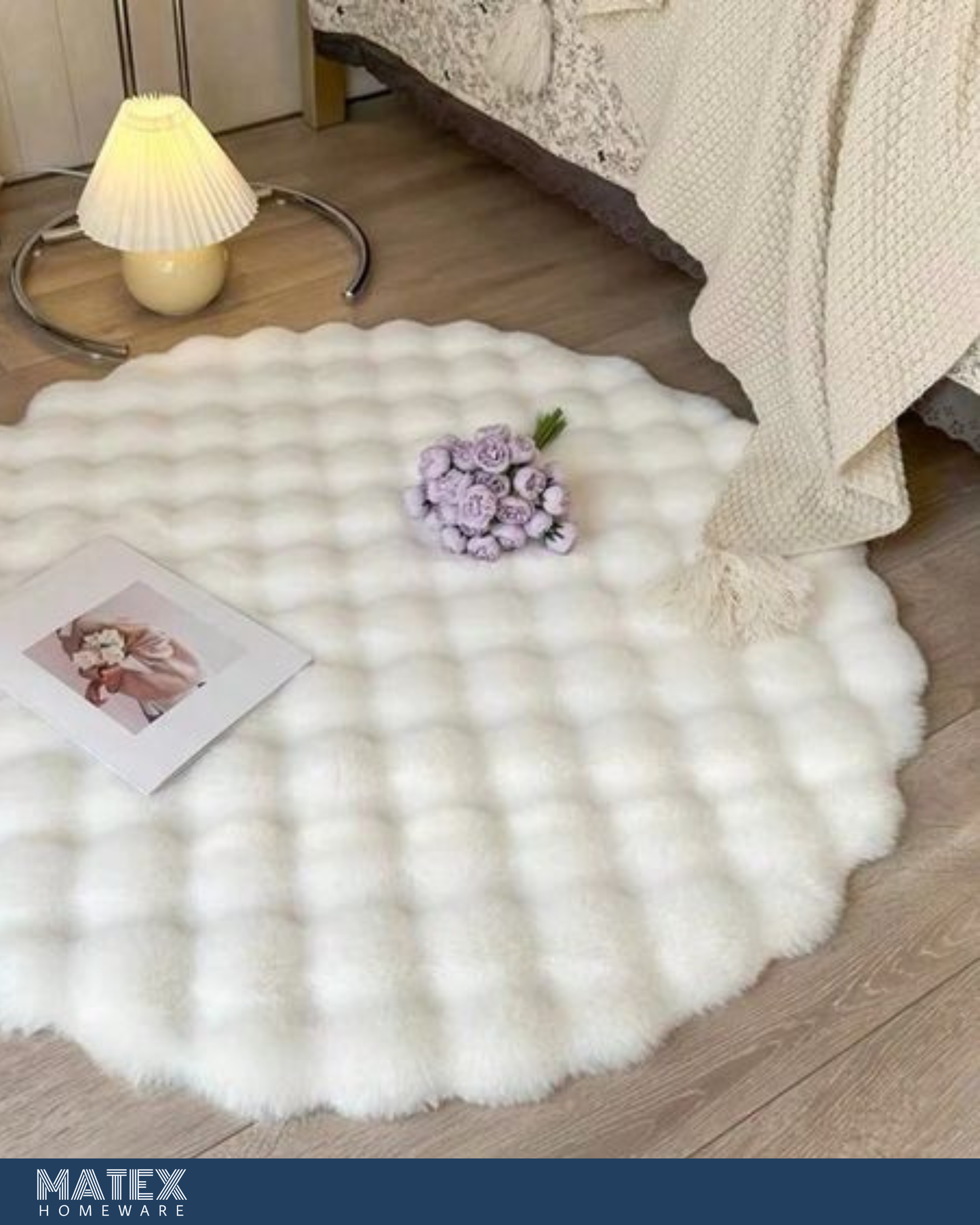 Circle Bubble Fur Rug 80cm