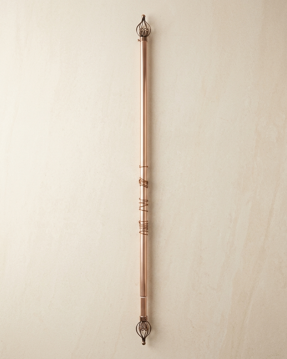 Chrome Curtain Pole Extendable Eyelet Antique 28mm