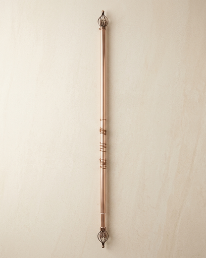 Chrome Curtain Pole Extendable Eyelet Antique 28mm