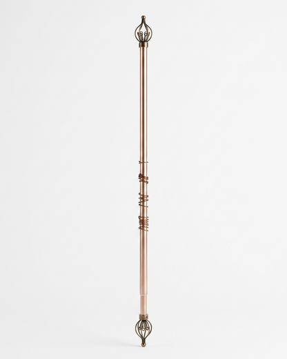Chrome Curtain Pole Extendable Eyelet Antique 28mm