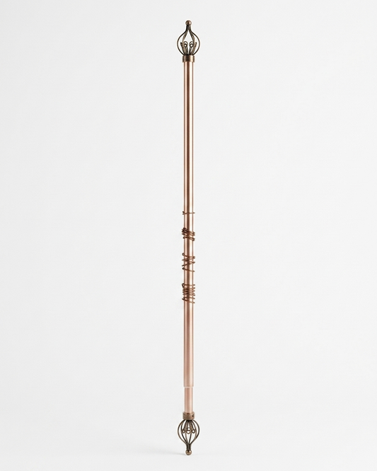 Chrome Curtain Pole Extendable Eyelet Antique 28mm