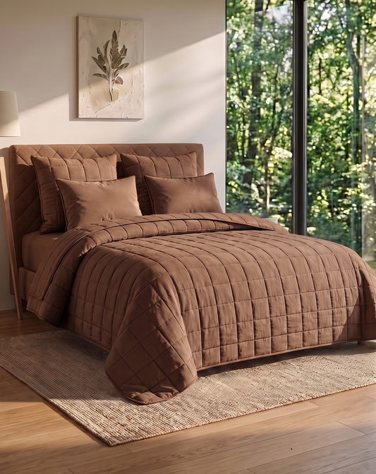 SoftBlend Coverlet – Mocha  (Full Set)