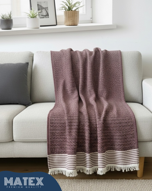 Roselle Knit Throw – 100% Cotton