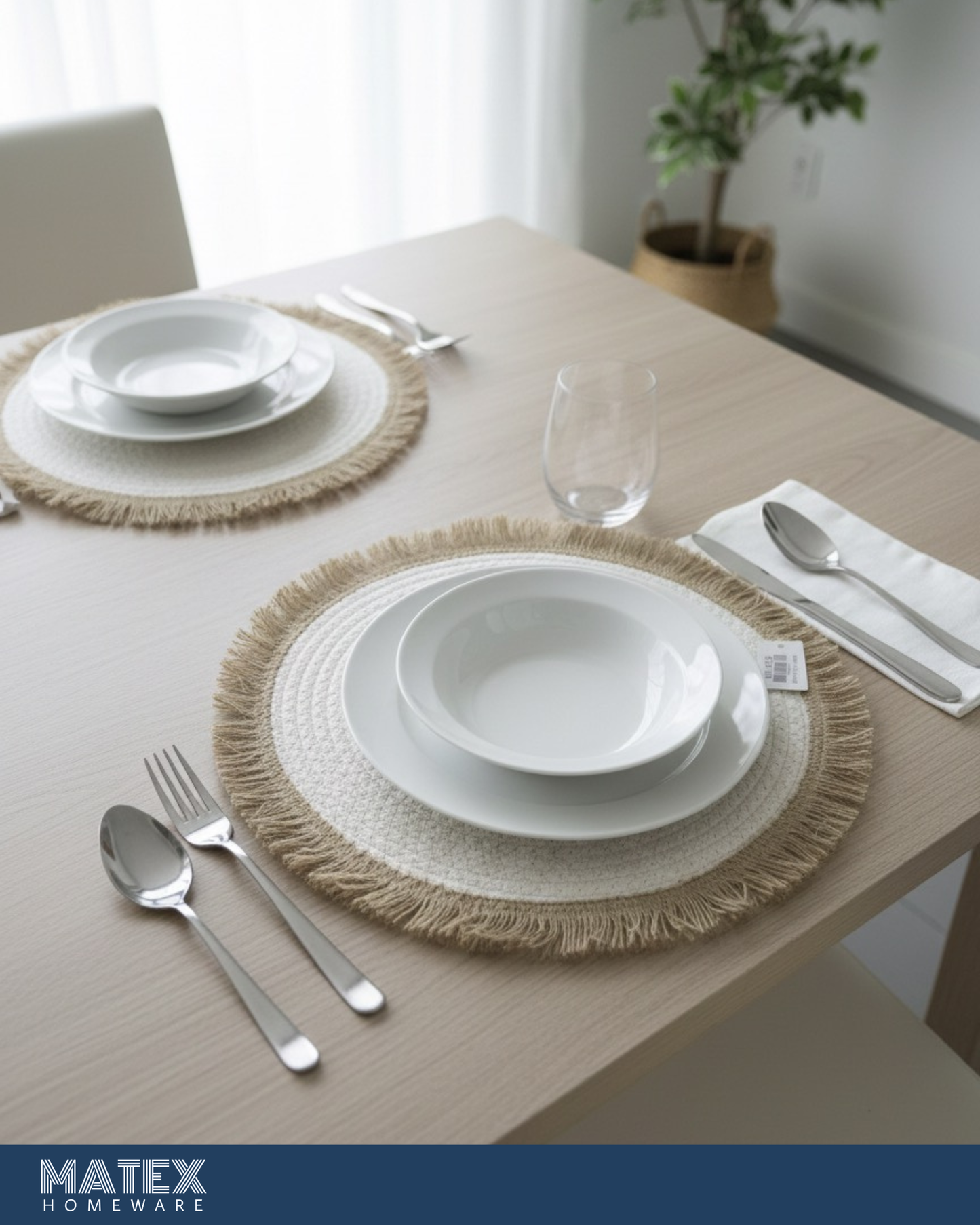 Woven Thick Placemat with Tassel 32cm