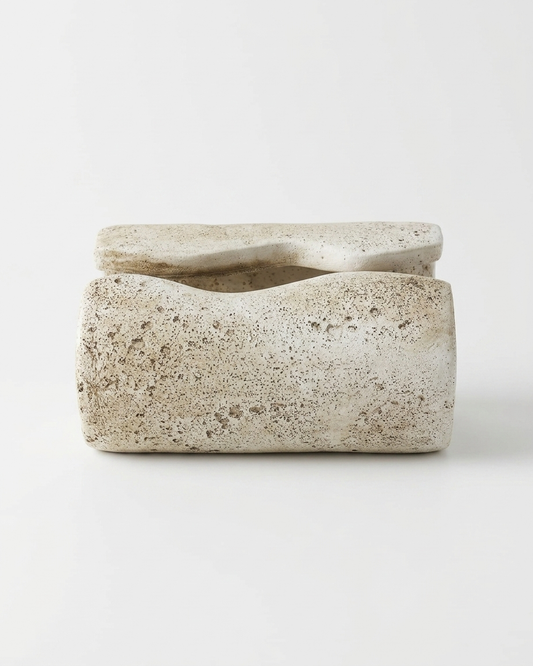 Travertine Heavy Tissue Box