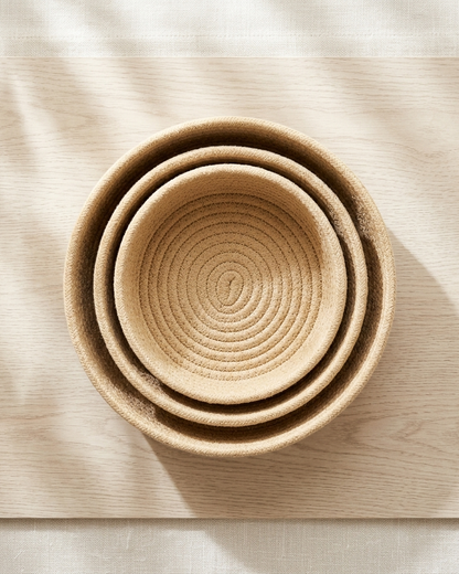 HavenNest Cotton Rope Basket Set (3pcs)