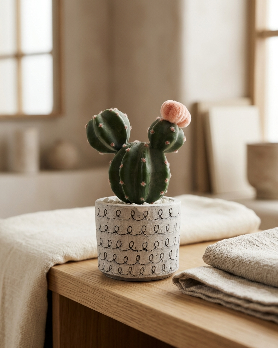 Blush Orbit Cactus Pot