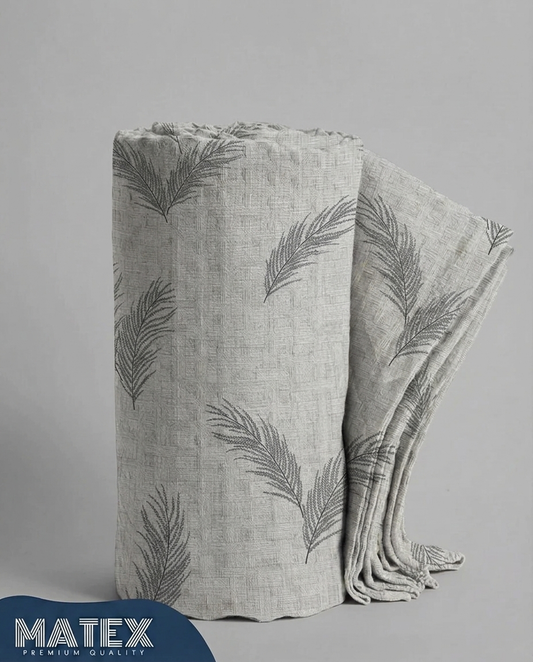 Sage Fern Cotton Piqué Blanket
