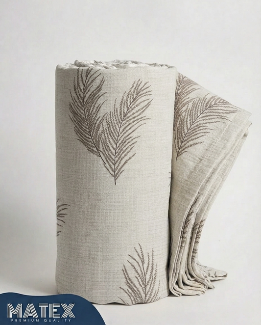 Sand Fern Cotton Piqué Blanket