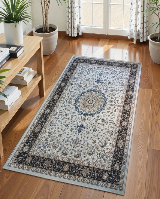 Nara Sapphire Printed Soft Rug 80x150cm