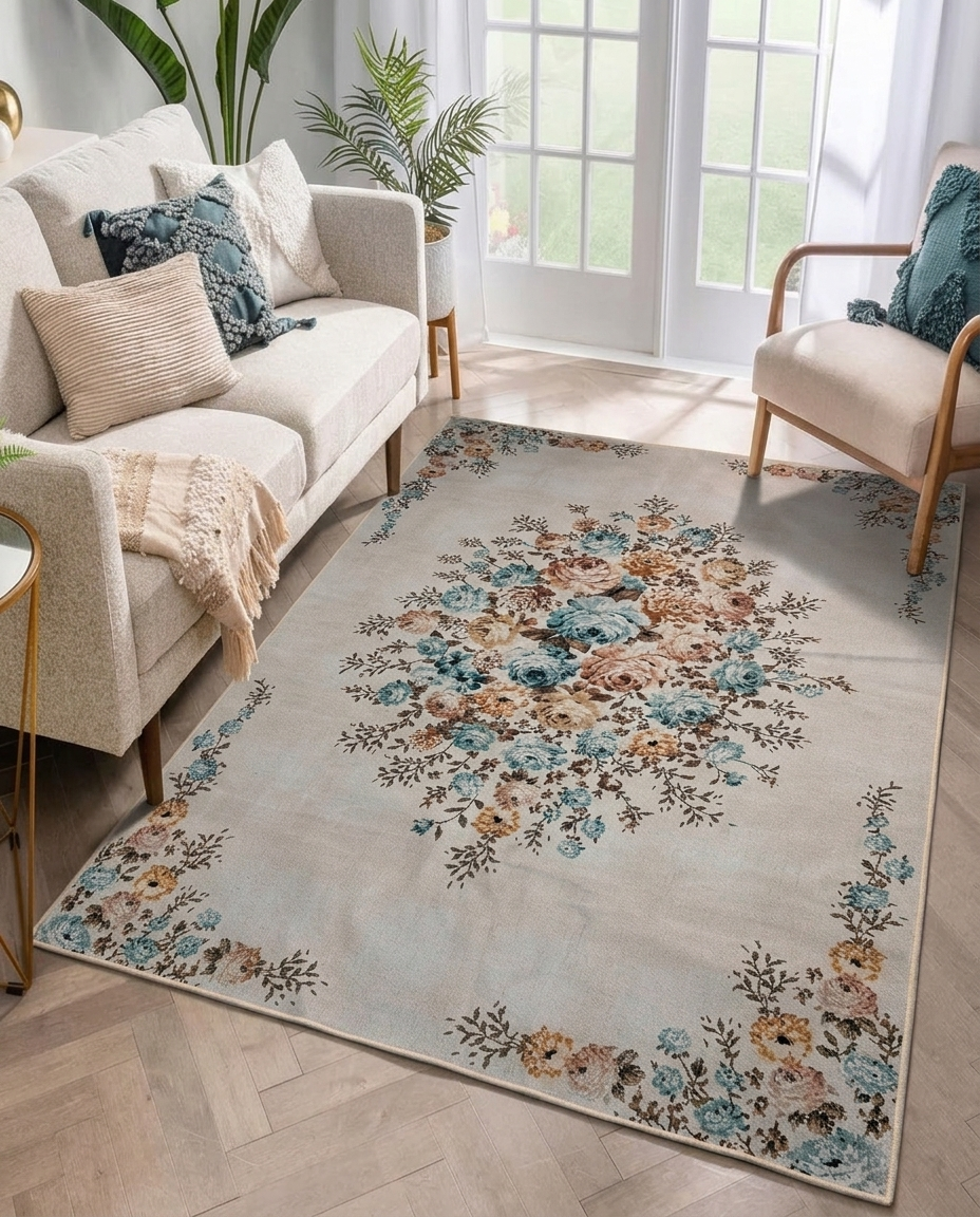 Bleu Jardin Printed Soft Rug 160x230cm