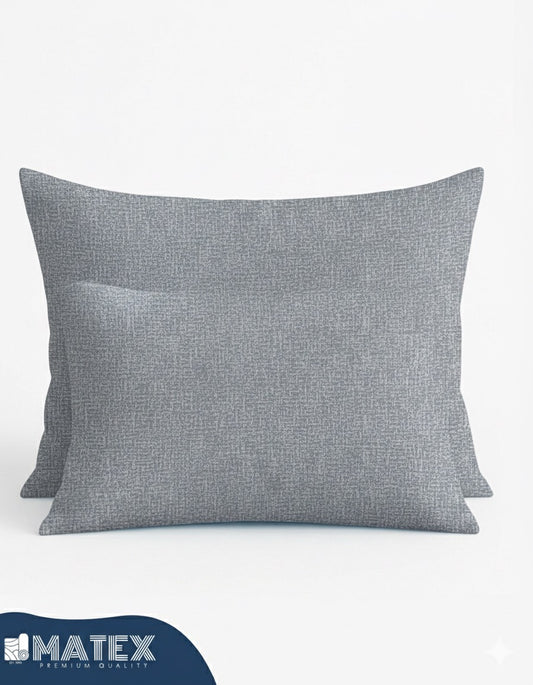 Mosaic Grey Cotton Pillow Case - Envelope Enclosure - 2 Pack