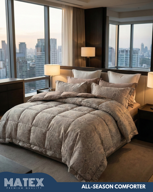 King Size Escada Italiano Cotton All-Season Comforter Set